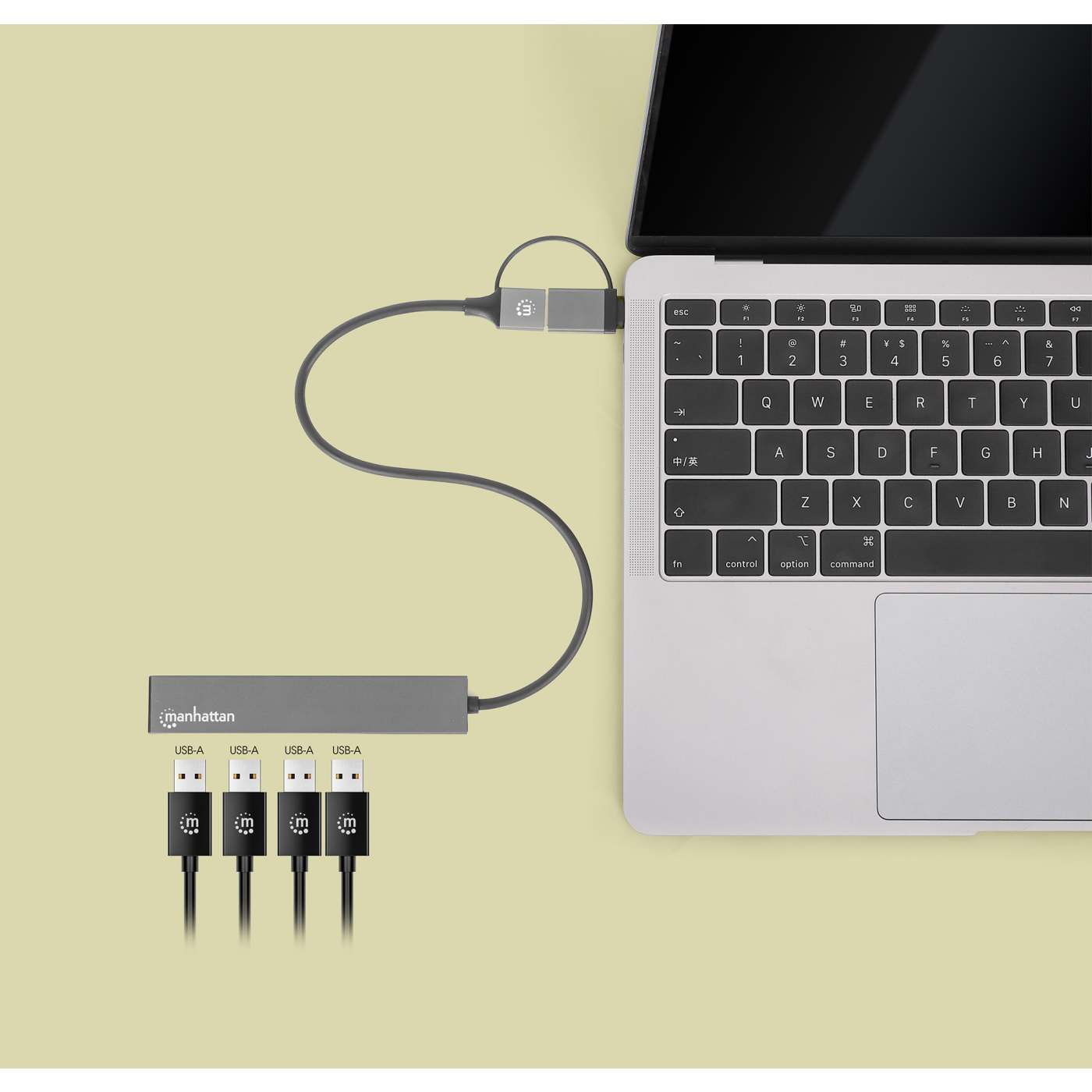 Hub de 4 puertos USB-A 3.2 Gen 1 con conector adaptable de USB-A a USB-C Image 7