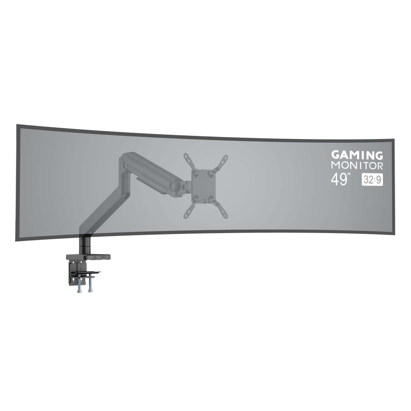 Soporte de aluminio con sistema de pistón para 1 monitor de 17" a 49" Image 15