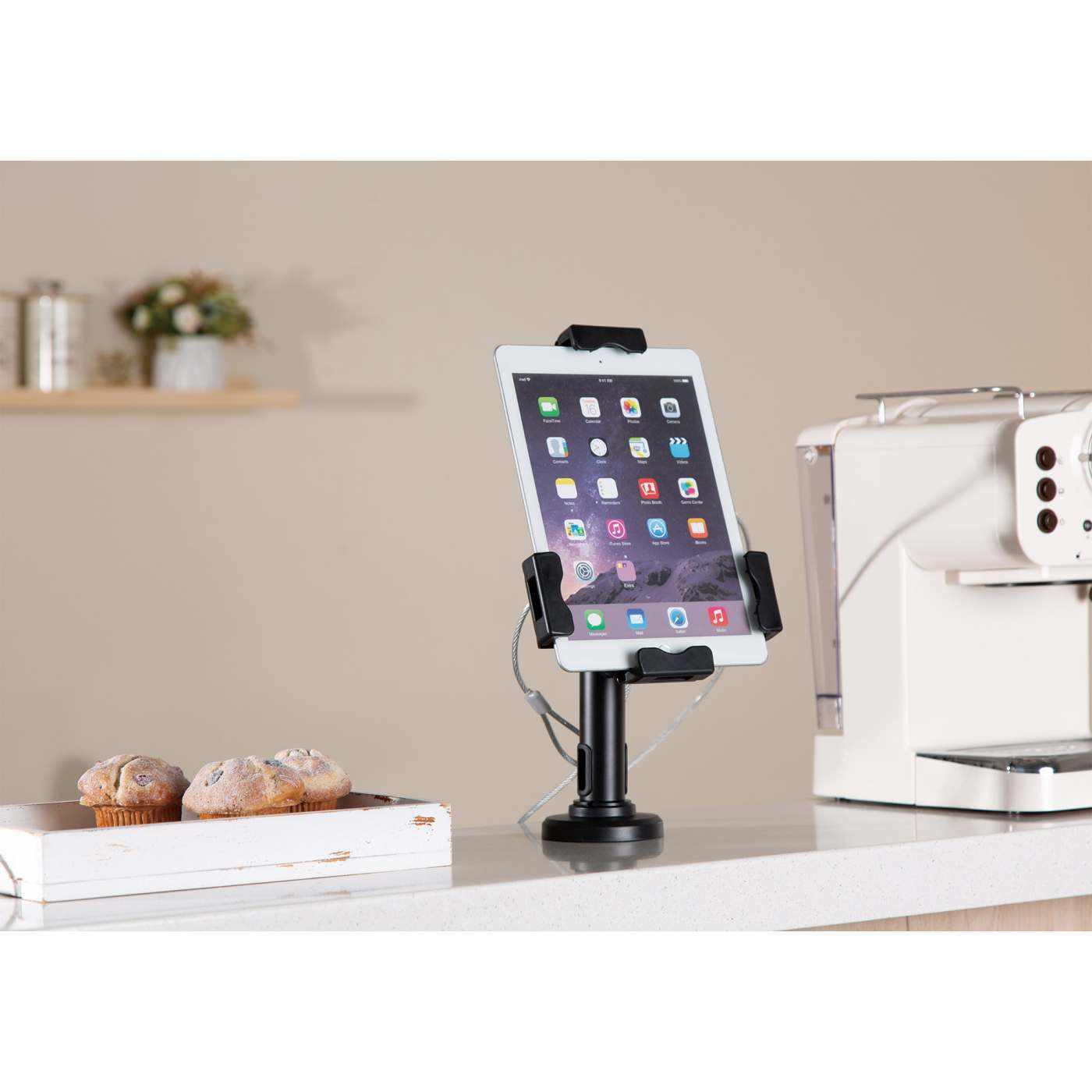 Soporte antirrobo para Tableta o iPad con opción de montaje en escritorio o pared Image 15