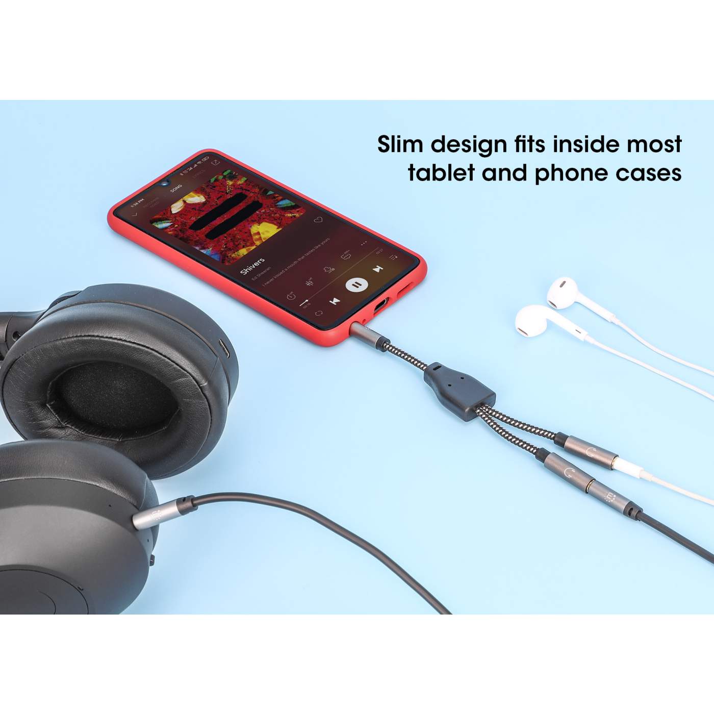 Adaptador de Auriculares en “Y” de un Plug a 2 salidas 3.5 mm Image 8