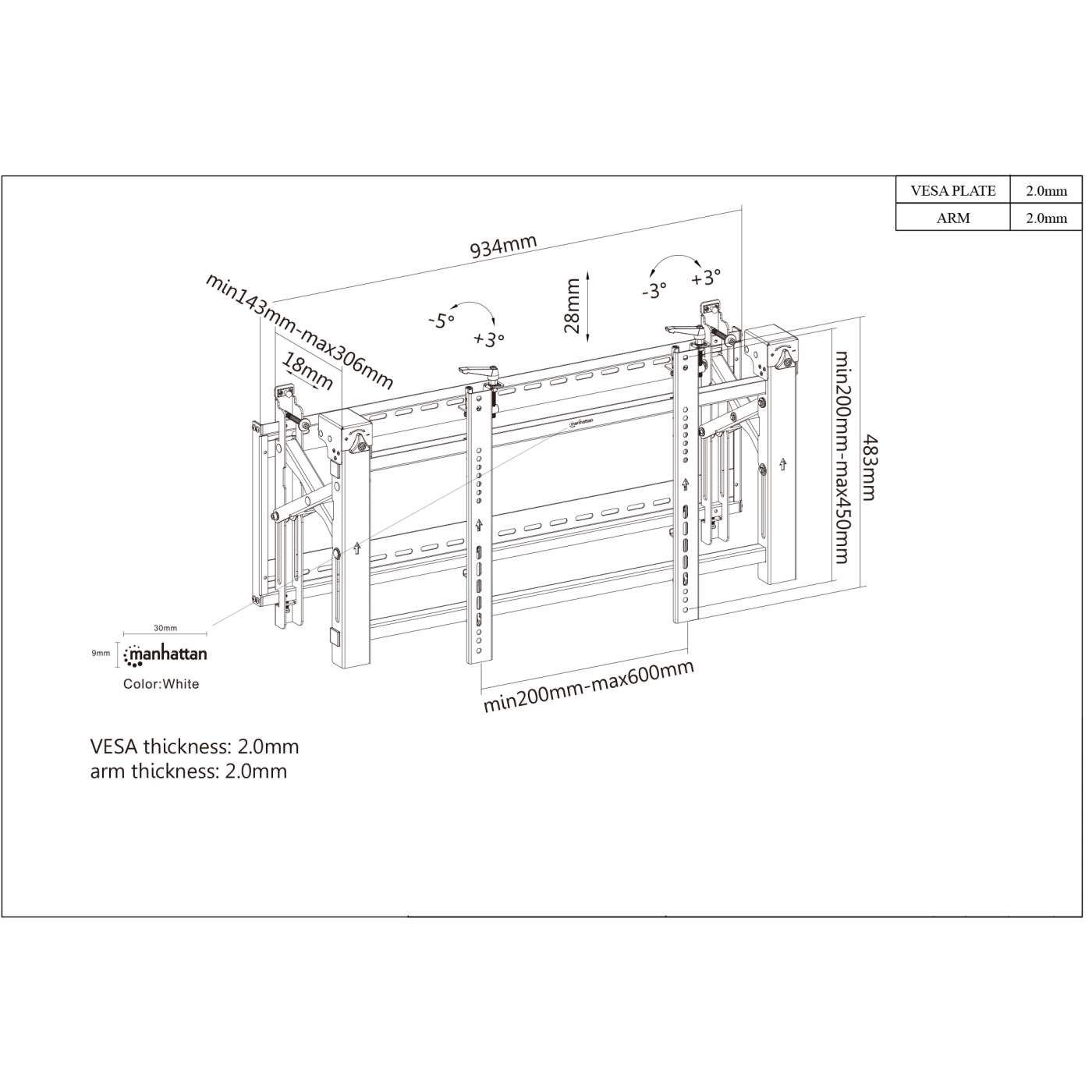 Soporte Premium de TV para Video Wall Image 11