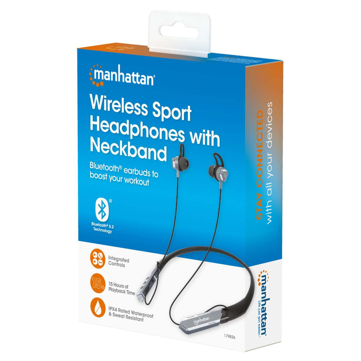 Auriculares deportivos inalámbricos con banda para el cuello Packaging Image 2