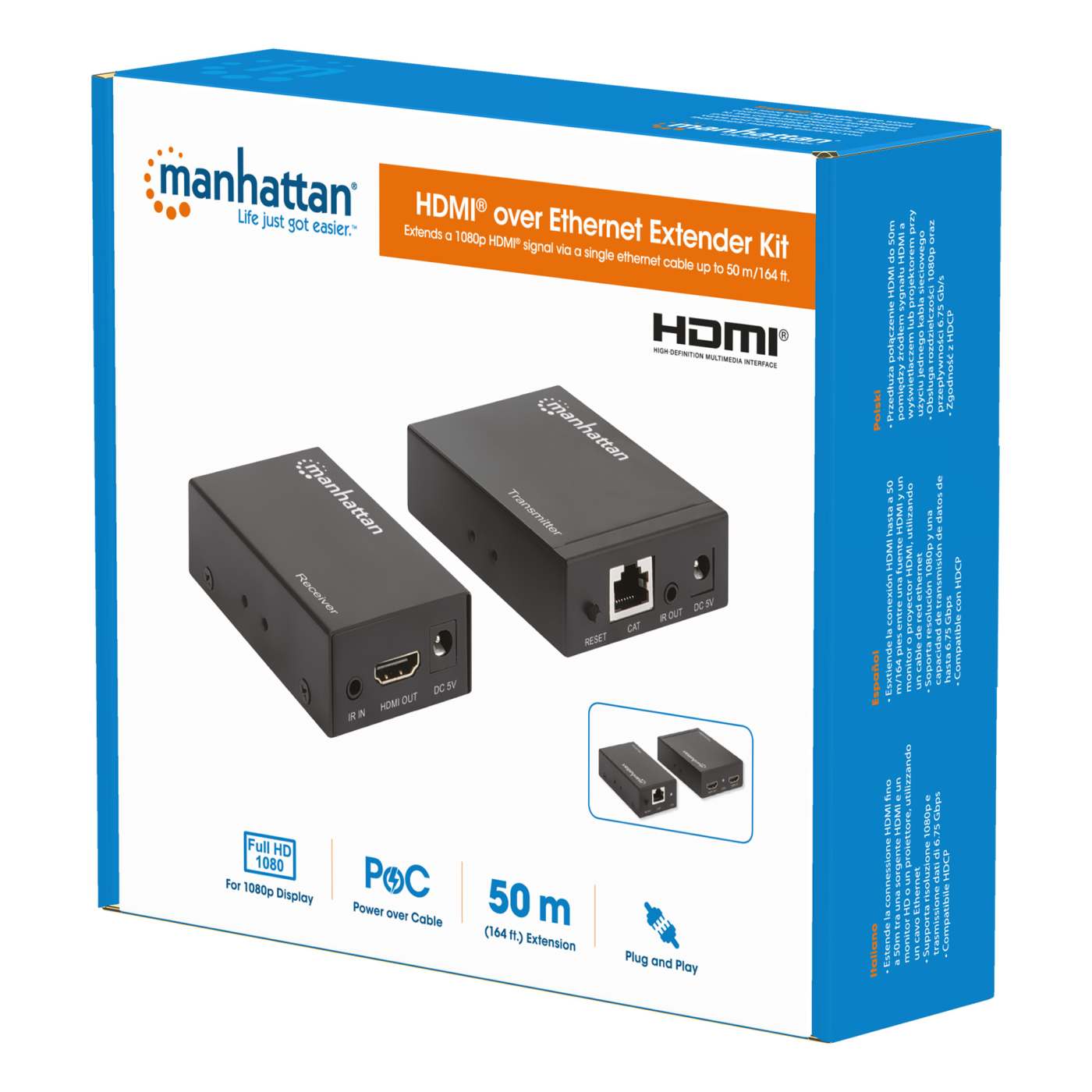 Kit extensor HDMI sobre Ethernet 1080p Packaging Image 2