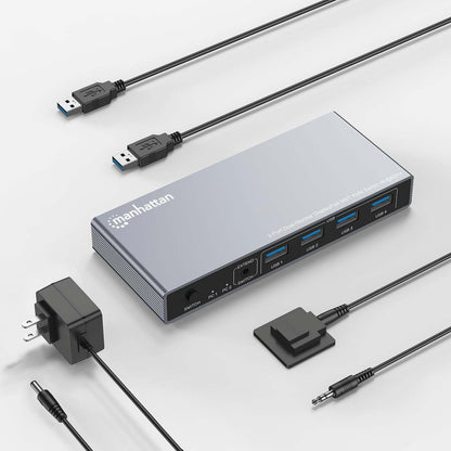 Conmutador KVM MST DisplayPort de 2 puertos para doble monitor 4K a 60 Hz Image 12