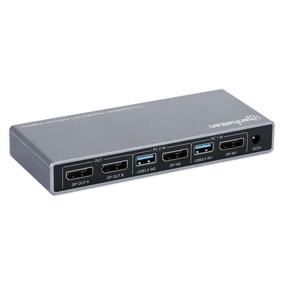 Conmutador KVM MST DisplayPort de 2 puertos para doble monitor 4K a 60 Hz Image 4