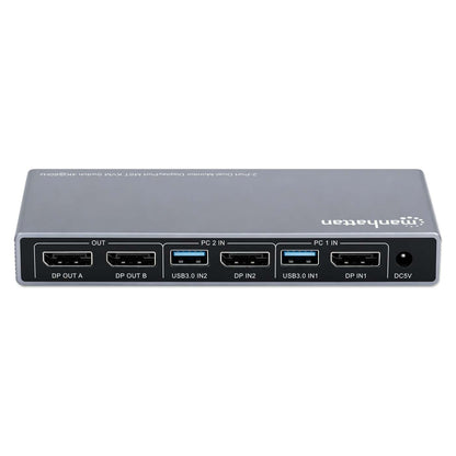 Conmutador KVM MST DisplayPort de 2 puertos para doble monitor 4K a 60 Hz Image 10