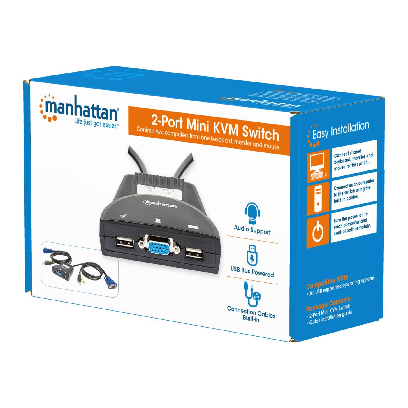Mini switch KVM de 2 puertos Packaging Image 2