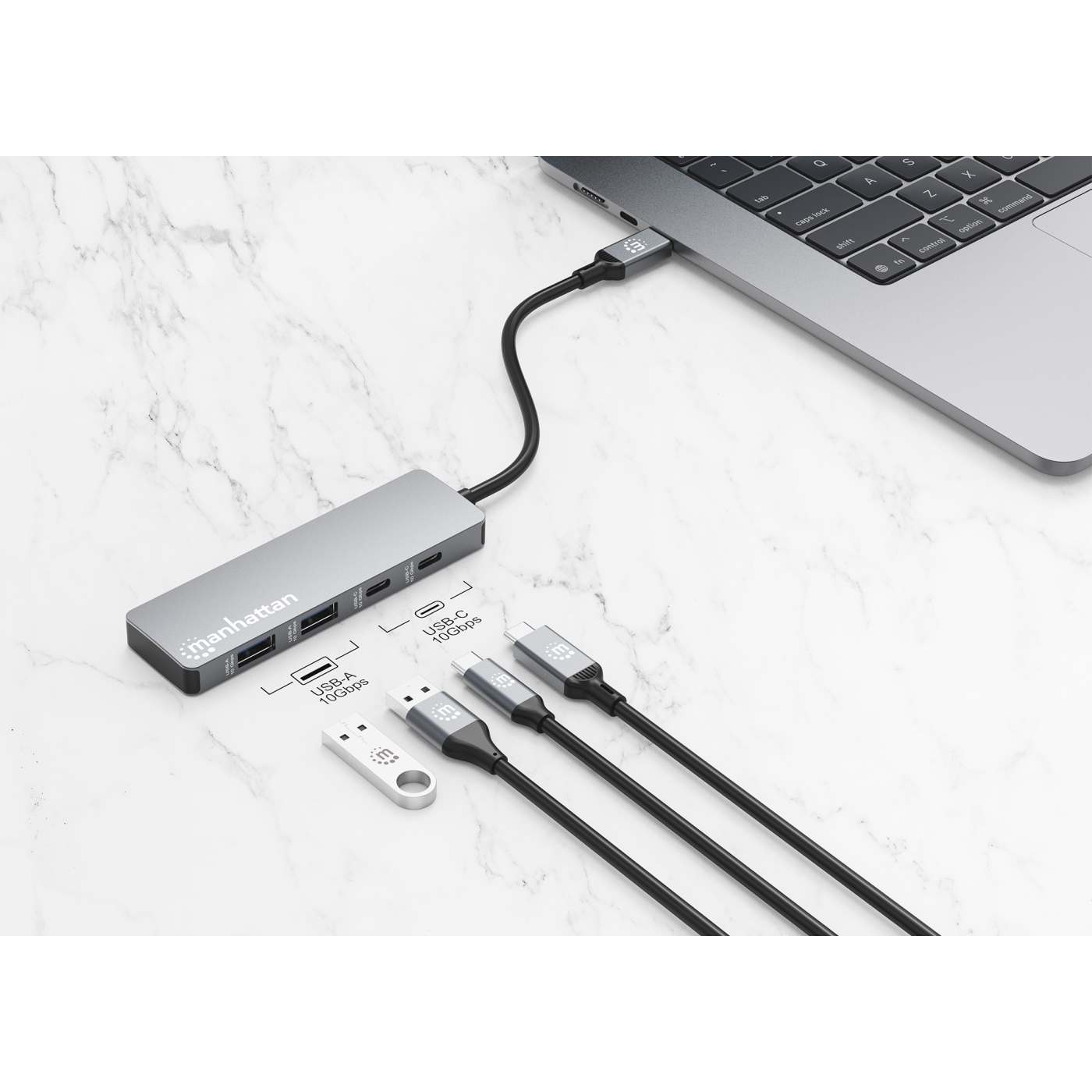 Hub USB-C de 4 puertos de 10G, 2 USB-A + 2 USB-C Image 4