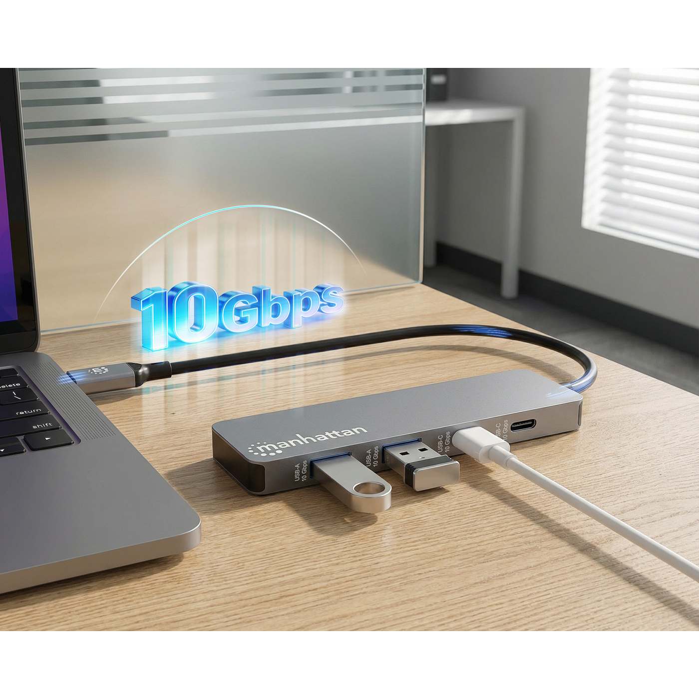 Hub USB-C de 4 puertos de 10G, 2 USB-A + 2 USB-C Image 7