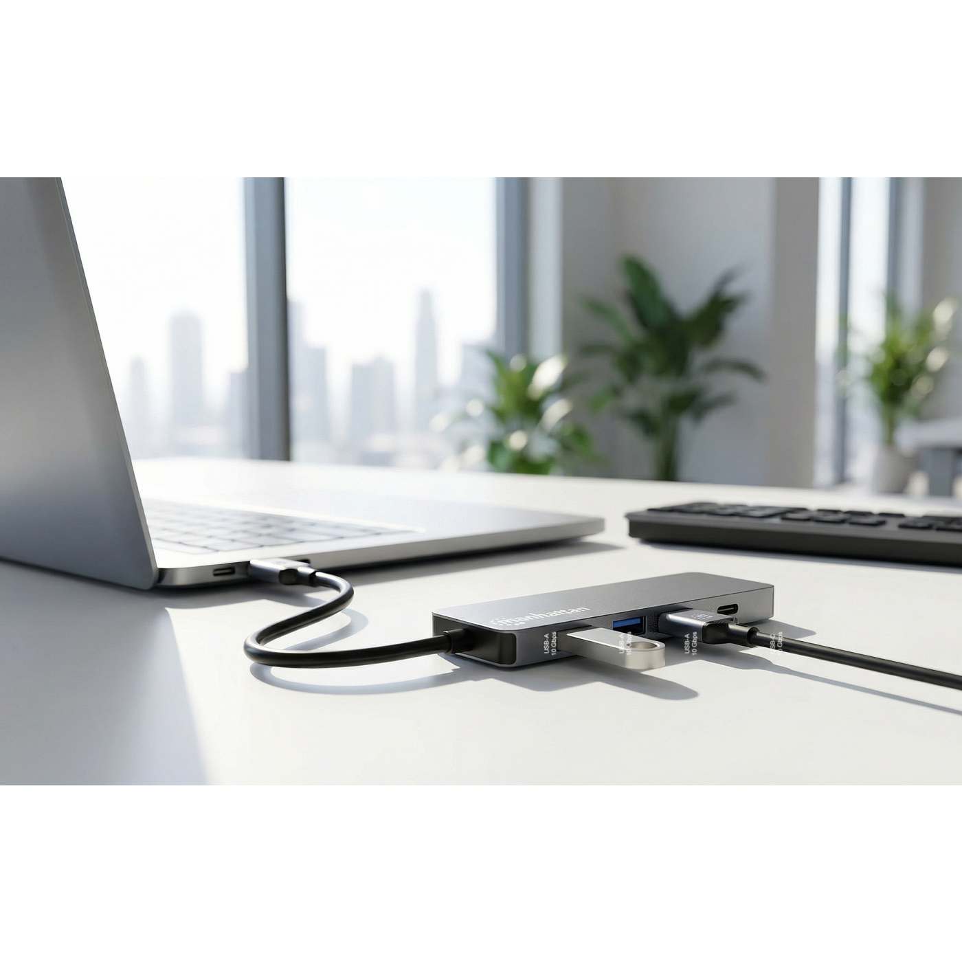 Hub USB-C de 4 puertos de 10G, 3 USB-A + 1 USB-C Image 5