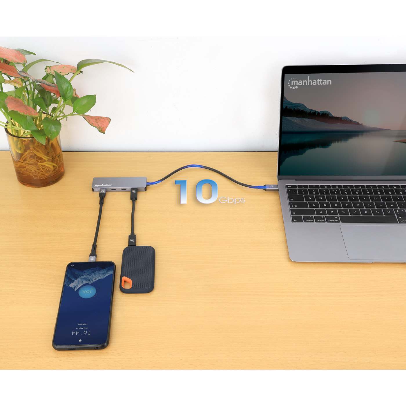 Hub USB-C con 4 puertos Tipo C de 10 Gb Image 7