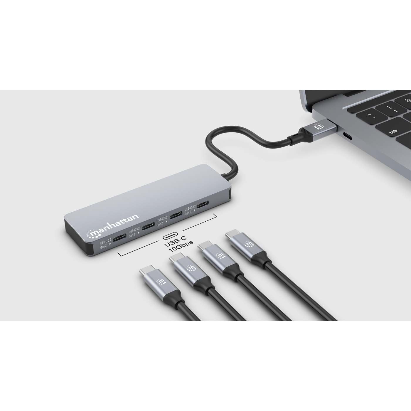 Hub USB-C con 4 puertos Tipo C de 10 Gb Image 9