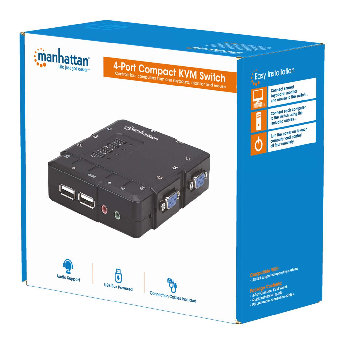 Switch KVM Compacto de 4 Puertos Packaging Image 2