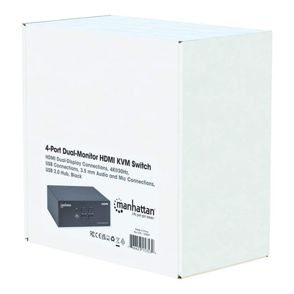 Switch KVM HDMI de 4 puertos para dos monitores Packaging Image 2