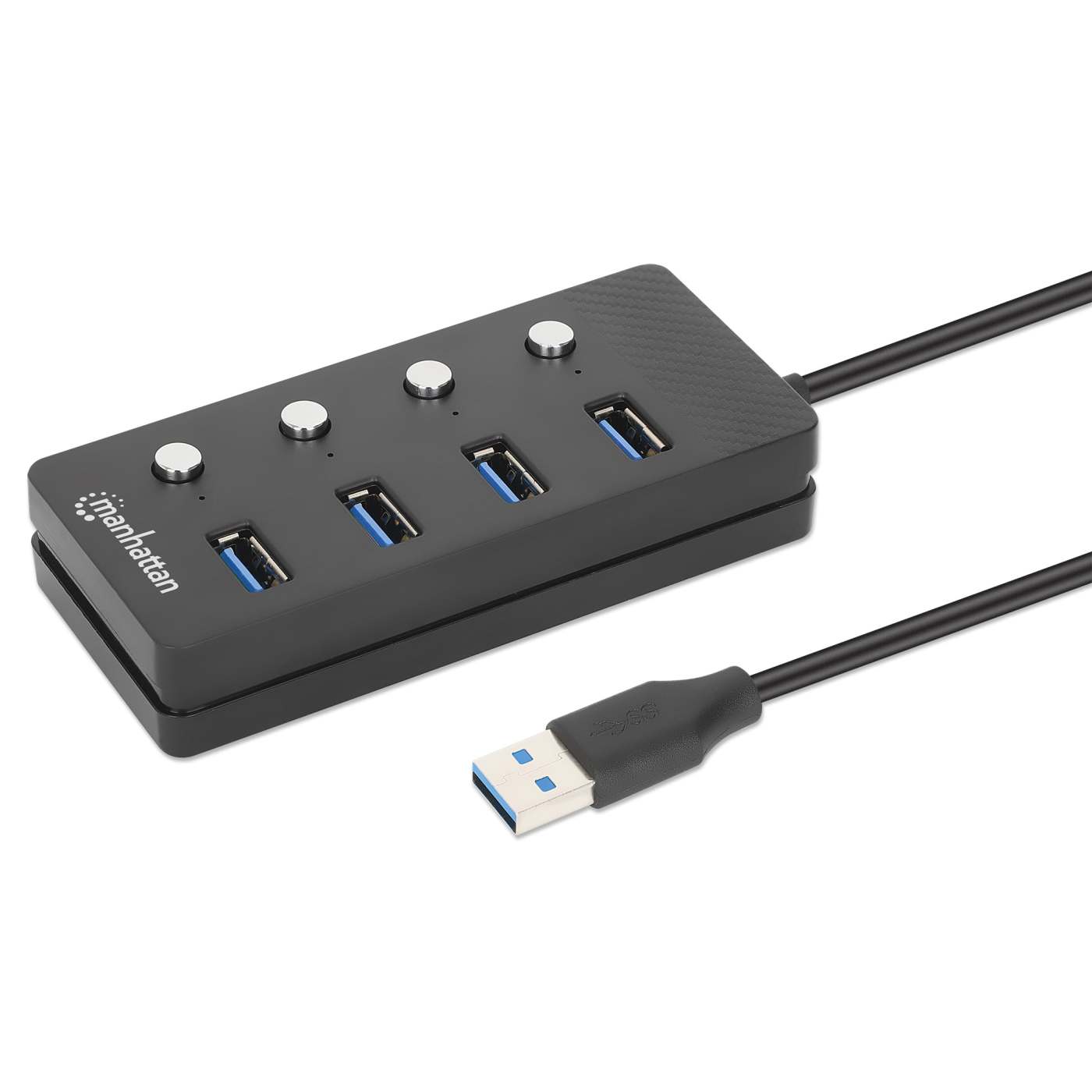 Hub USB 3.2 con 4 puertos Tipo-A e interruptor por puerto Image 1