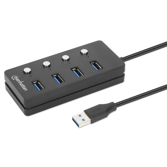 Hub USB 3.2 con 4 puertos Tipo-A e interruptor por puerto Image 1