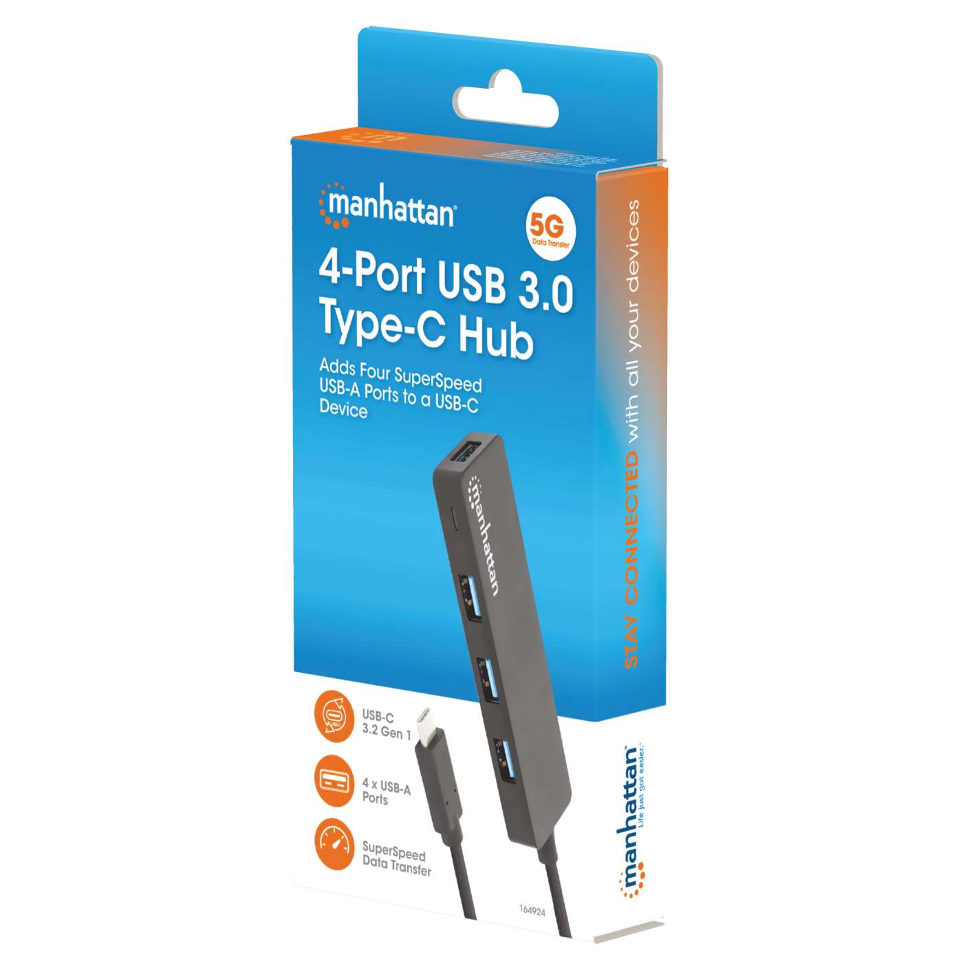 Hub USB 3.2 Gen 1 de 4 puertos USB-A Packaging Image 2