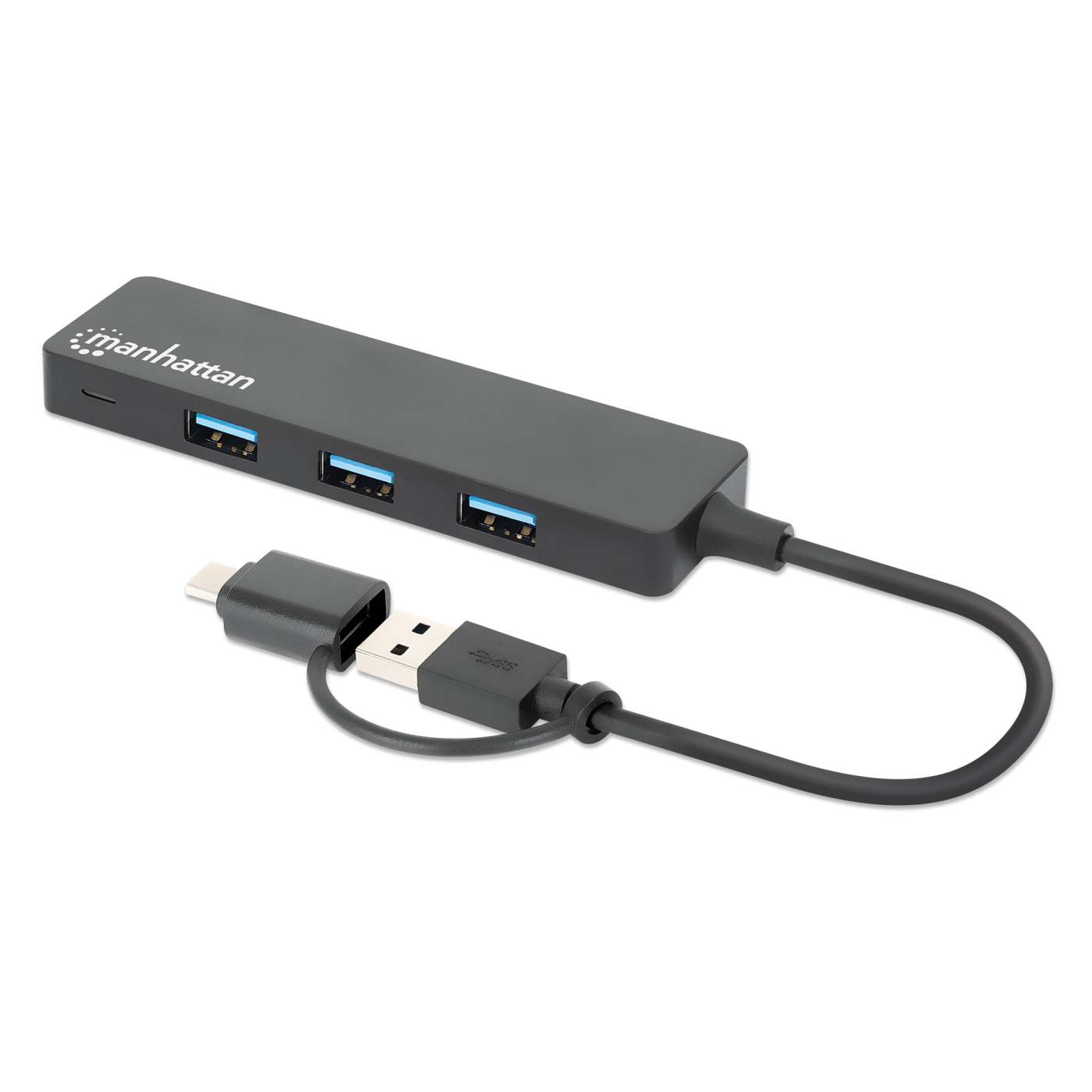 Hub de 4 puertos USB-A 3.2 Gen 1 con conector adaptable de USB-A a USB-C Image 1