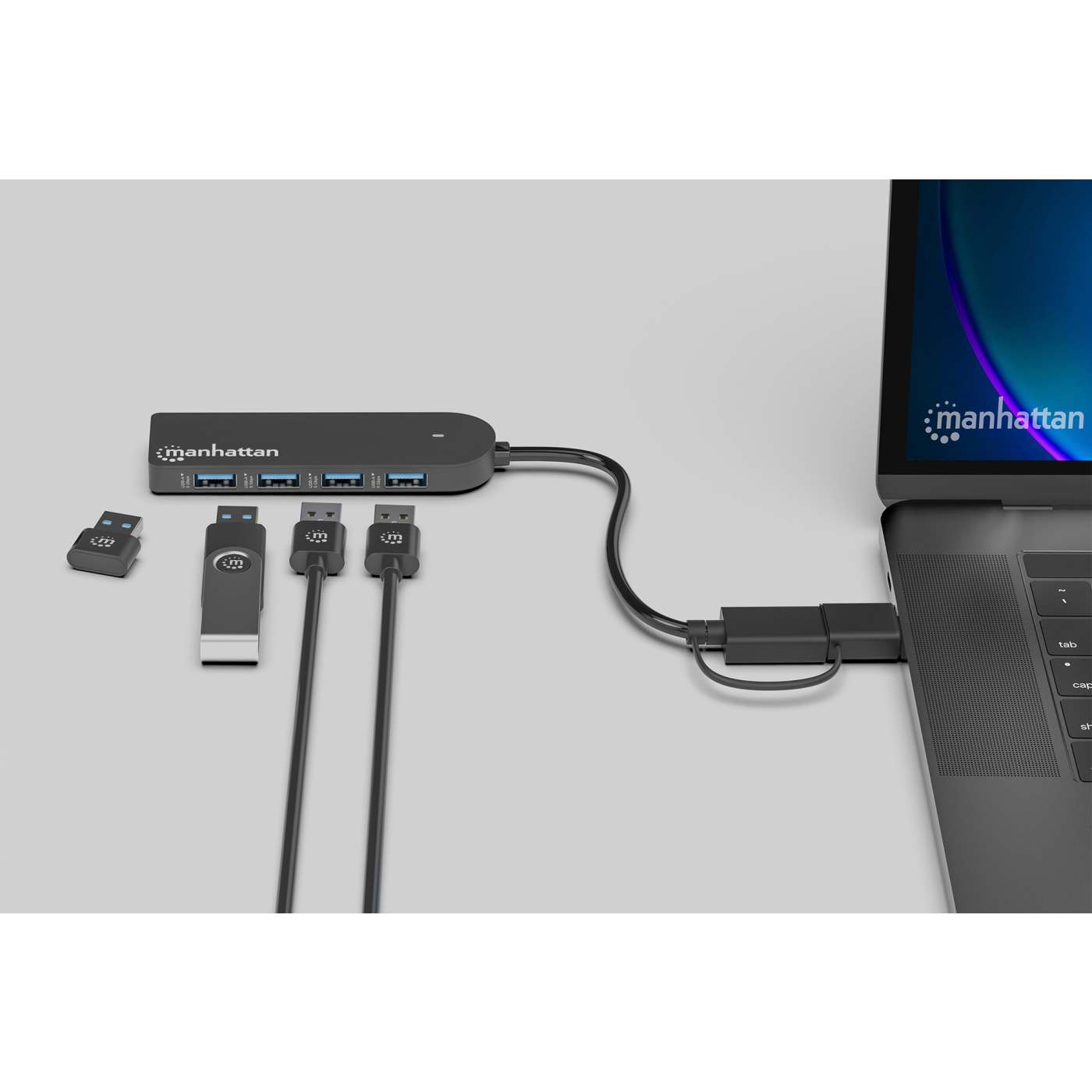 MH USB-C/A 3.0 to USB-A 3.0(5Gbps) Hub Image 5