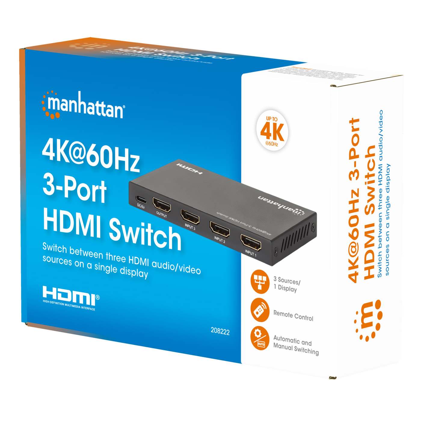 Switch HDMI de 3 puertos 4K Packaging Image 2