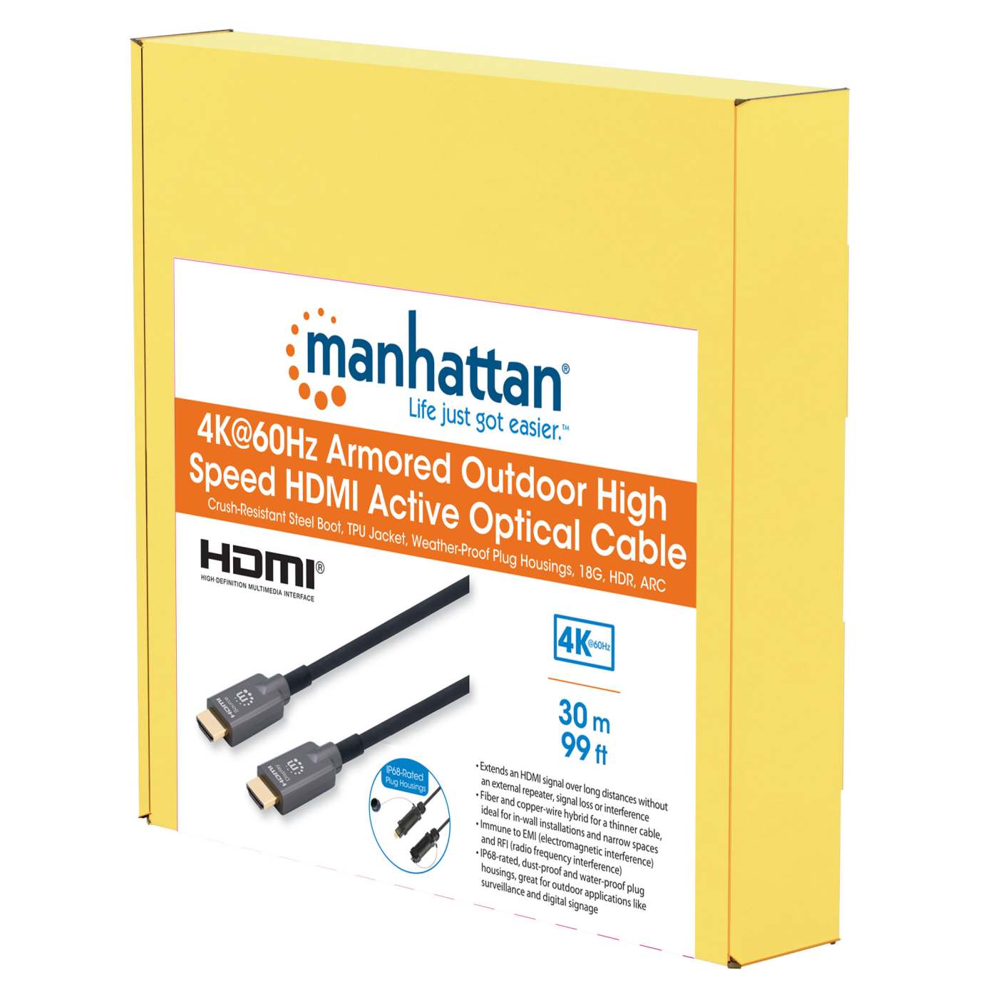 4K@60Hz Cable óptico activo HDMI blindado de alta velocidad para exteriores Packaging Image 2