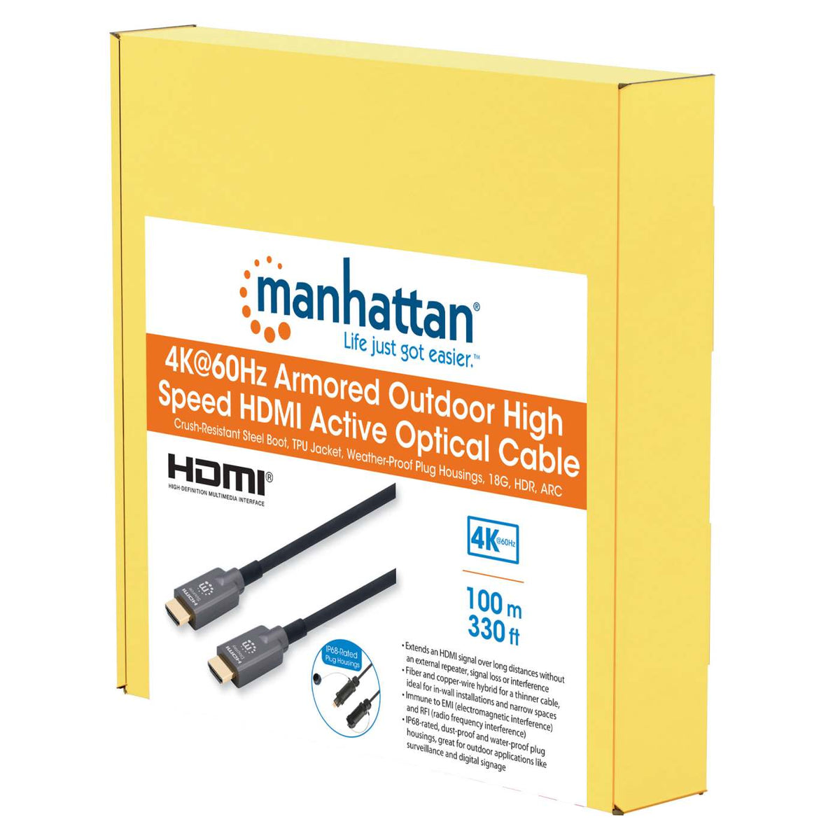 4K@60Hz Cable óptico activo HDMI blindado de alta velocidad para exteriores Packaging Image 2