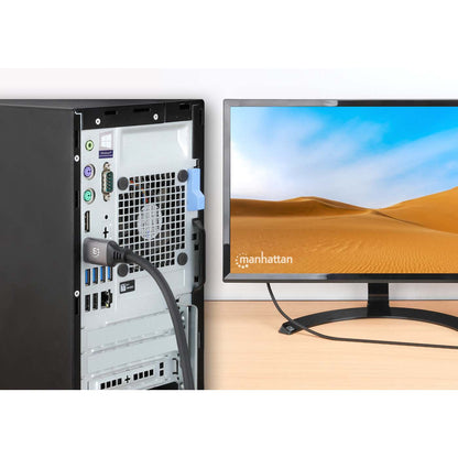 MH 4K@60Hz DisplayPort Monitor Cable, DisplayPort Male / DisplayPort Male, 1m (3.3 ft.), Black Image 6