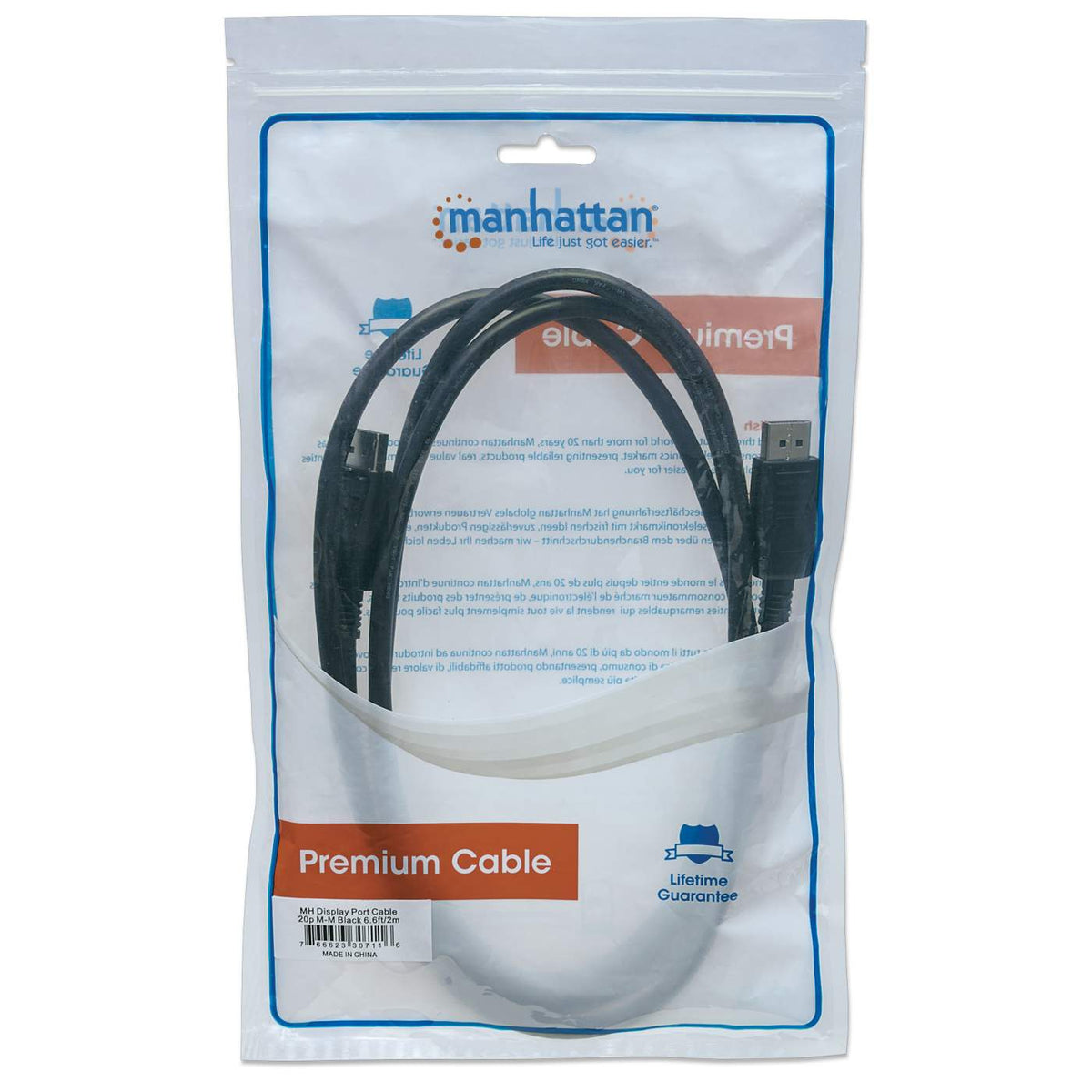 Cable DisplayPort v1.2 4K@60Hz 2m Packaging Image 2