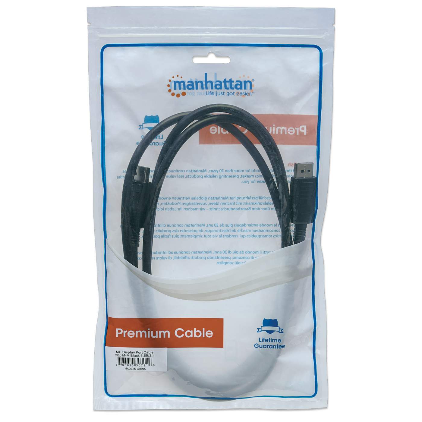 Cable DisplayPort v1.2 4K@60Hz 2m Packaging Image 2