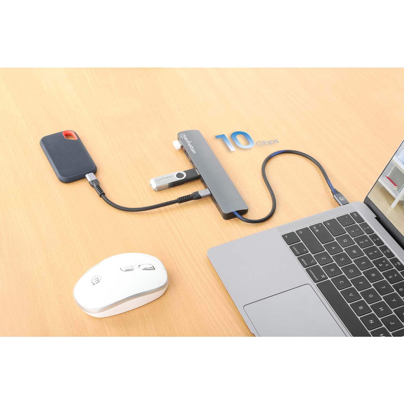 Hub de 7 puertos 10G/5G USB-C / USB-A 4+3 con Power Delivery Image 2