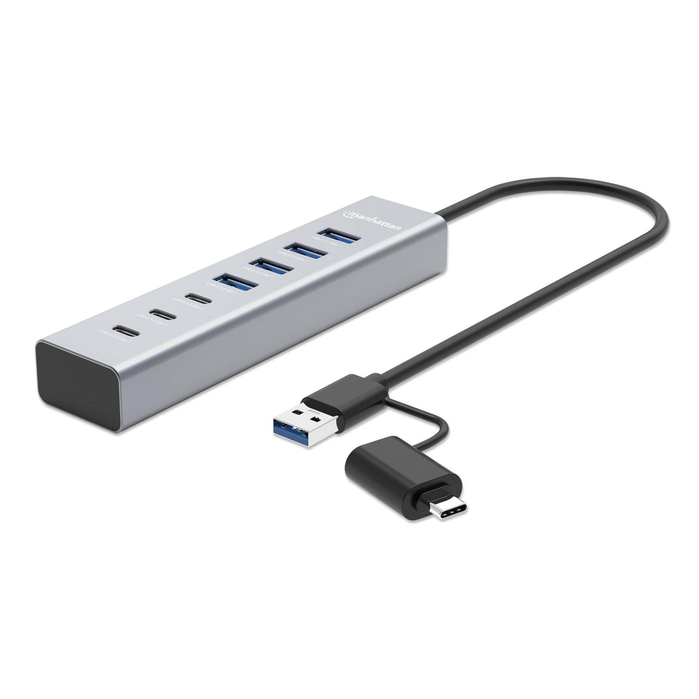 Hub USB 3.2 con conector combinado C y A con 7 puertos USB 4A+3C Image 1