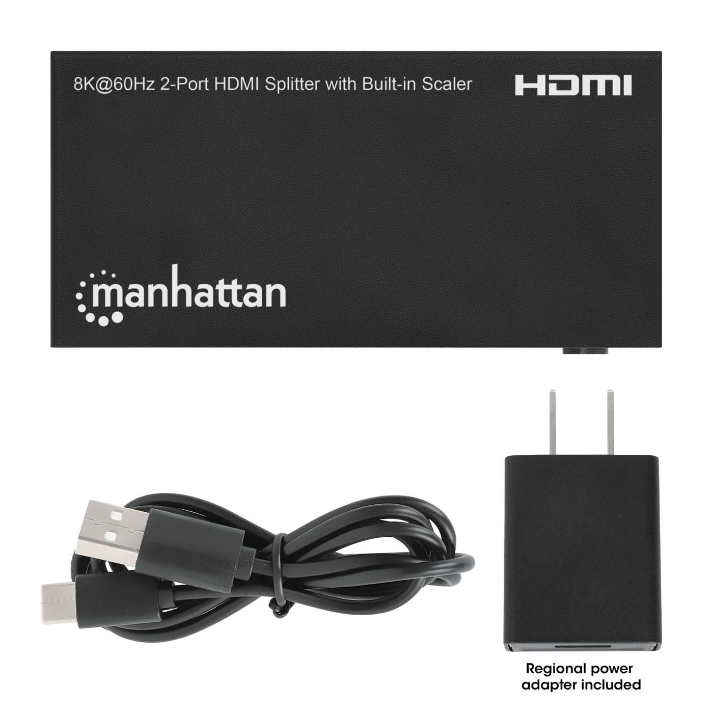 Splitter HDMI MH de 2 puertos 1x2 compatible con 8K a 60 Hz y control EDID (Copia, Automático, Reductor de escala) Image 7