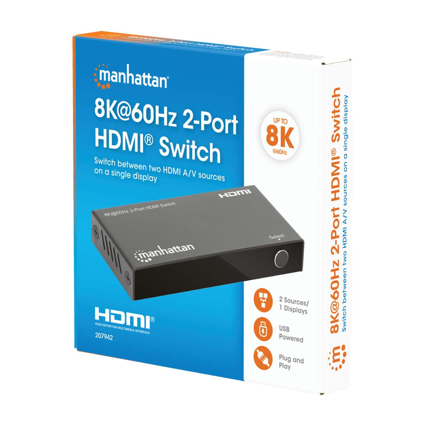 Switch HDMI de 2 puertos 8K@60Hz Packaging Image 2