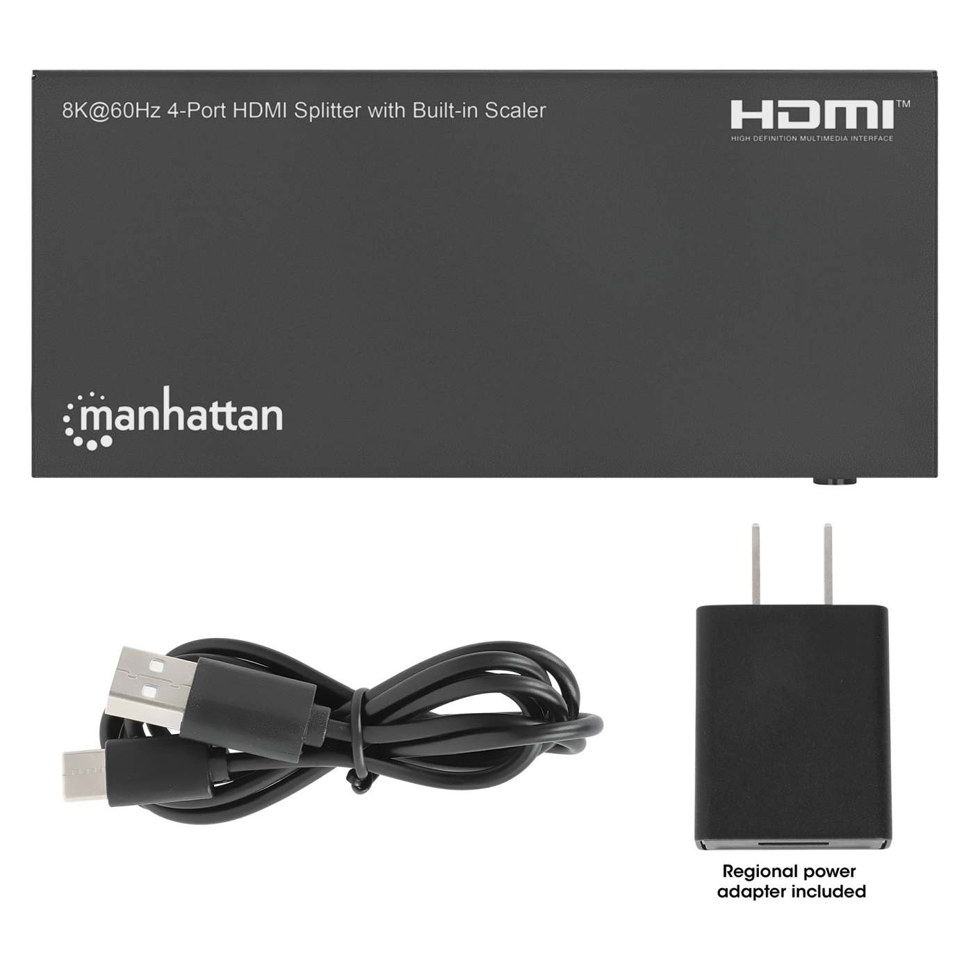 Splitter HDMI MH de 4 puertos 1x2 compatible con 8K a 60 Hz y control EDID (Copia, Automático, Reductor de escala) Image 7
