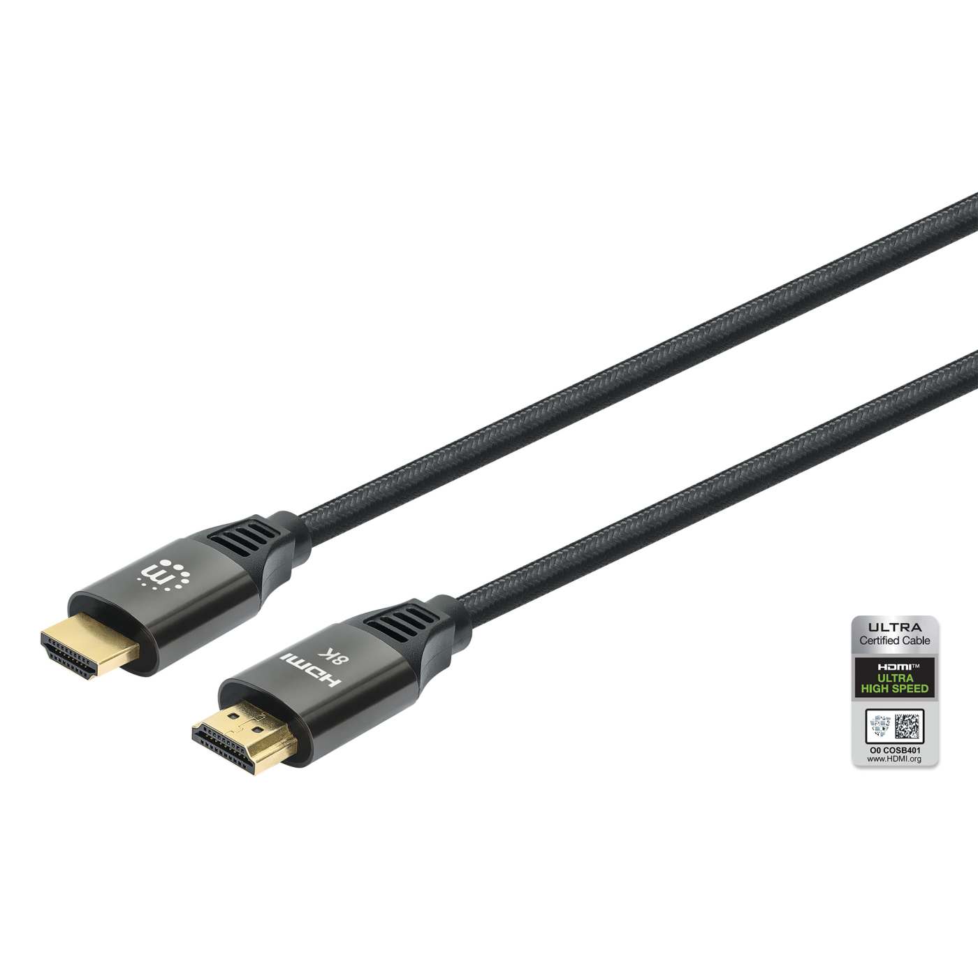 MH 8K@60Hz High Speed HDMI Cable with Ethernet, 2 m, Black Image 1