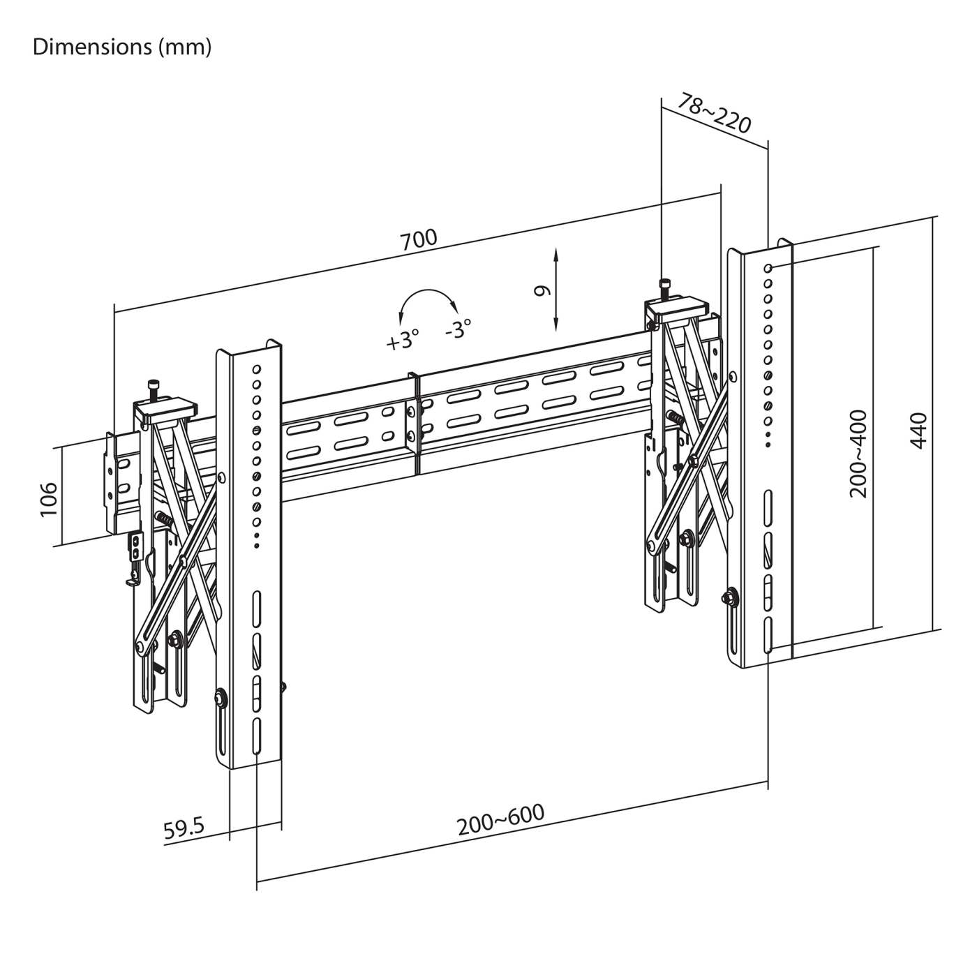 Soporte para Videowall de 37" a 70" con sistema Pop-Out Image 15