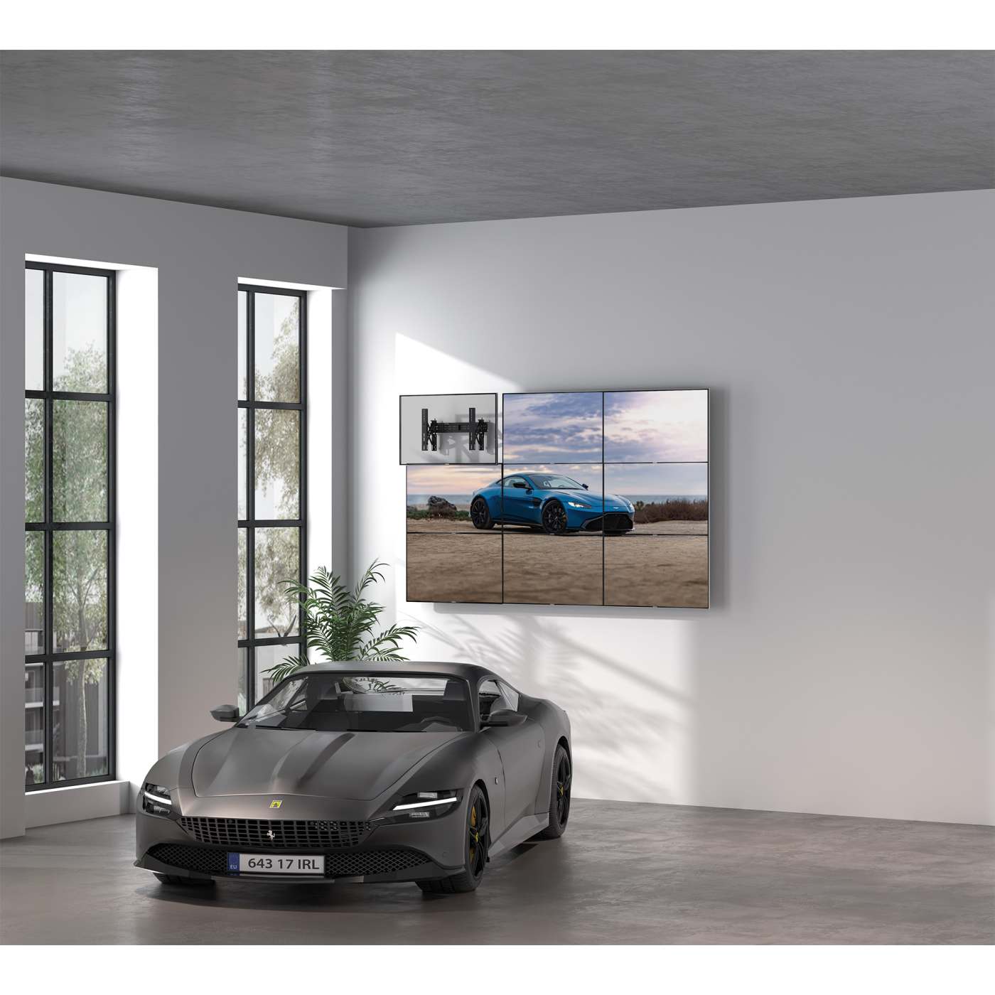 Soporte para Videowall de 37" a 70" con sistema Pop-Out Image 10