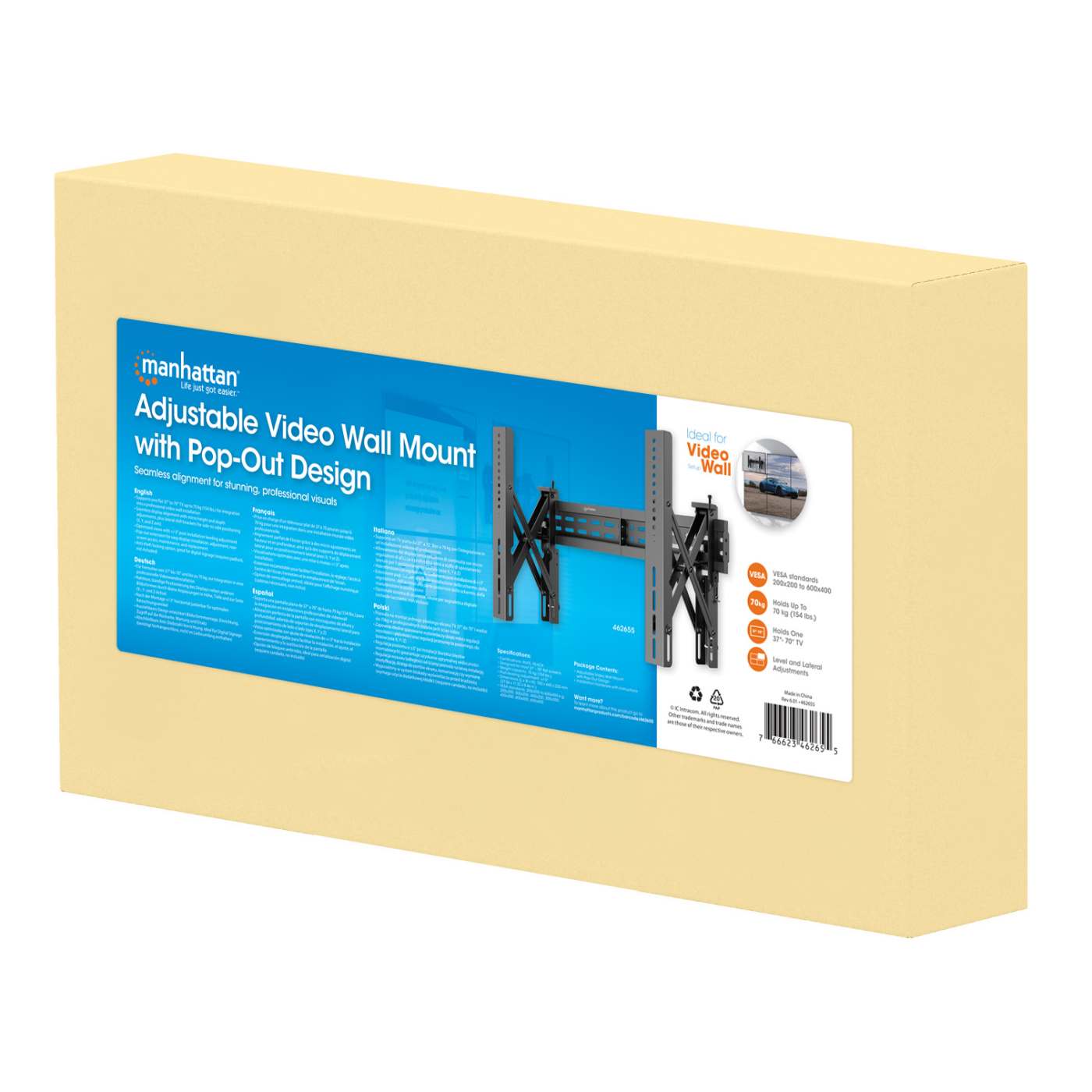 Soporte para Videowall de 37" a 70" con sistema Pop-Out Packaging Image 2