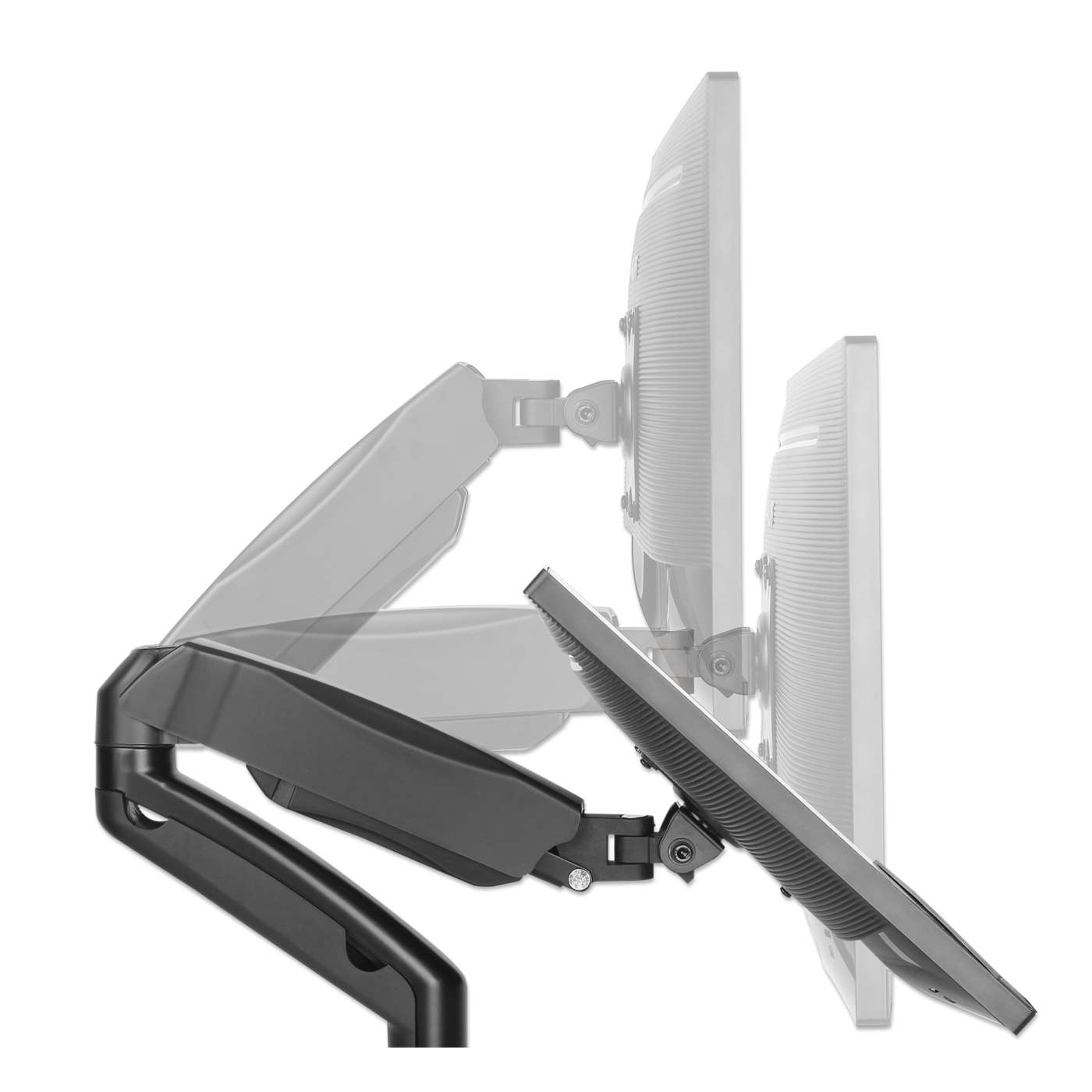 Soporte de aluminio con pistones de gas para dos monitores Image 9