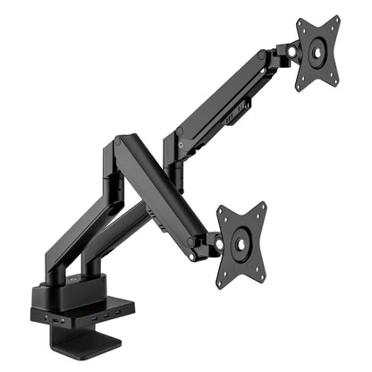 Soporte de escritorio con pistón de gas para dos monitores con Docking Station 8 en 1 Image 11