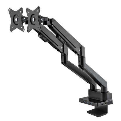 Soporte de escritorio con pistón de gas para dos monitores con Docking Station 8 en 1 Image 12