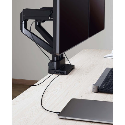Soporte de escritorio con pistón de gas para dos monitores con Docking Station 8 en 1 Image 9