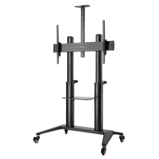 Soporte de Aluminio tipo Carrito de Alta Resistencia con Altura Ajustable para Pantallas Grandes Multimedia Image 1