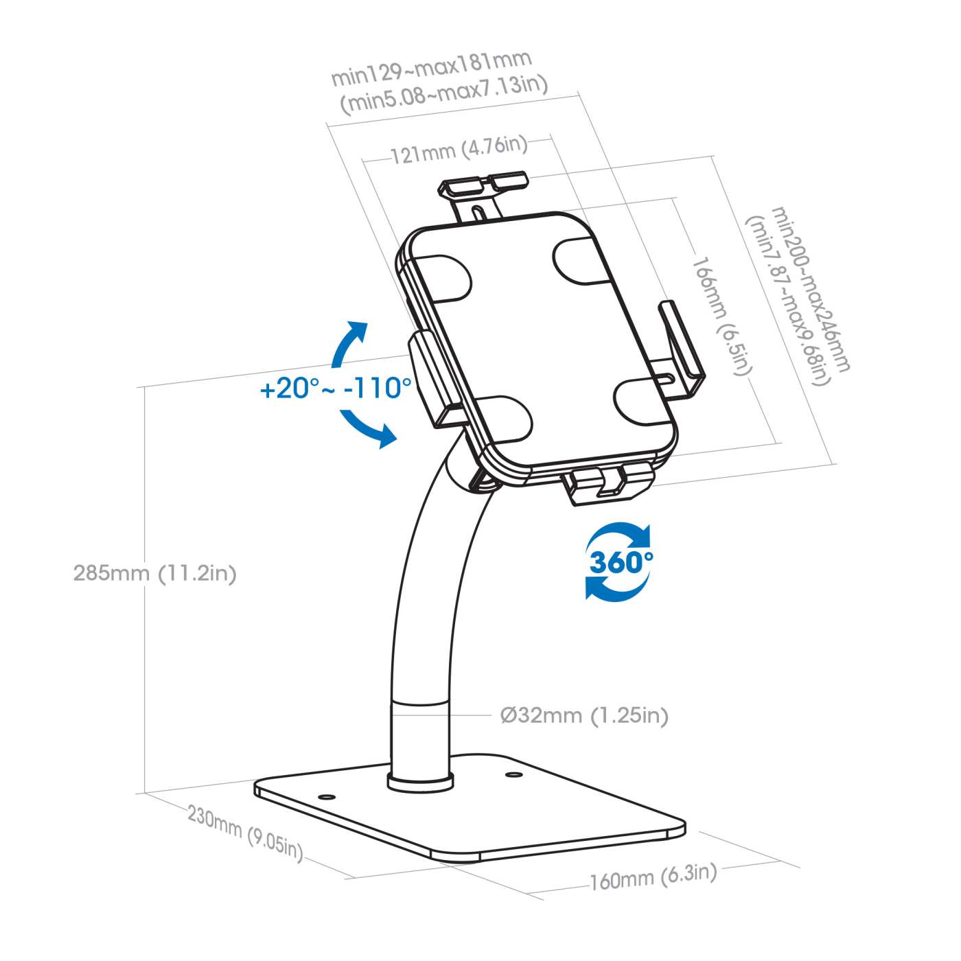 Soporte antirrobo de escritorio para Tablet o iPad Image 14