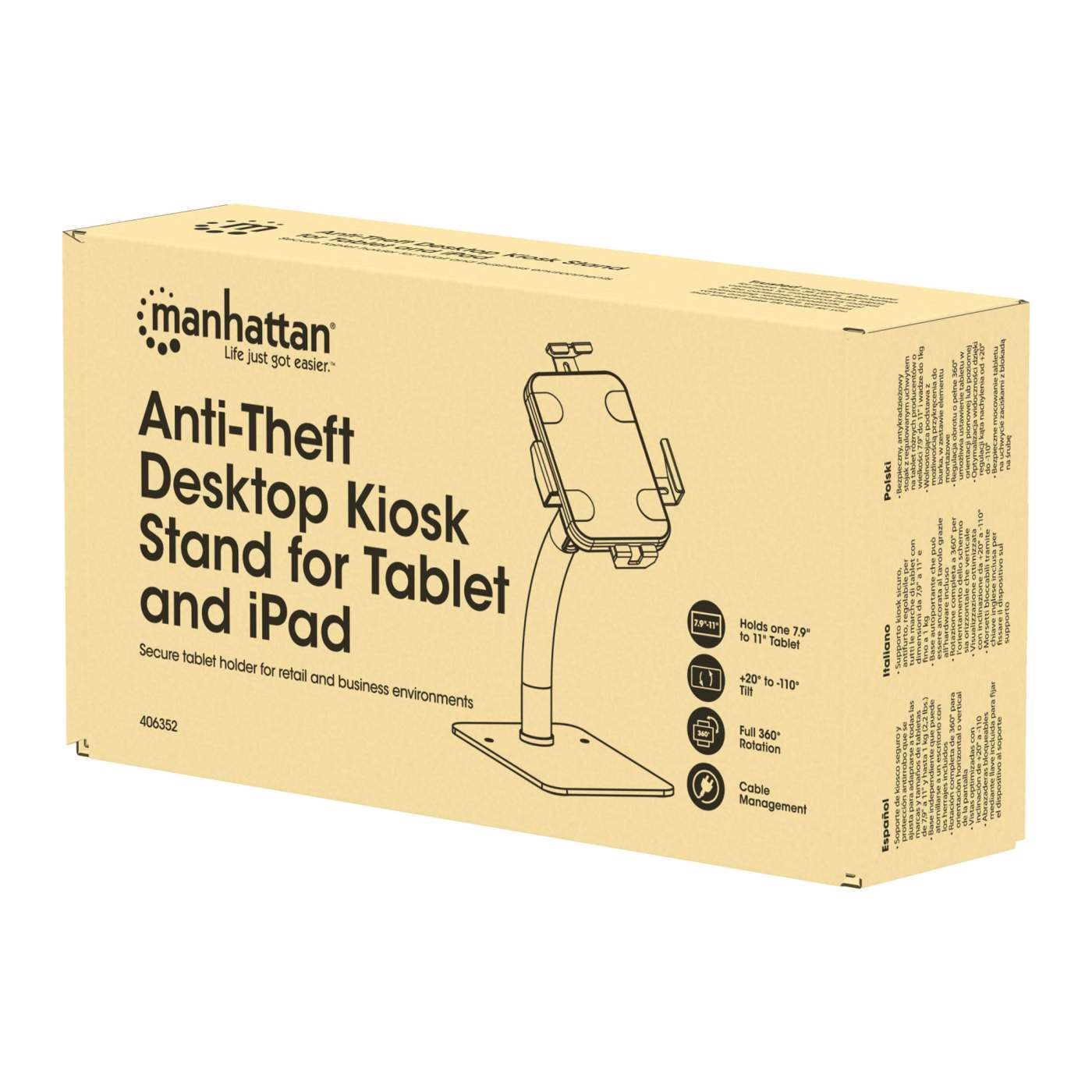Soporte antirrobo de escritorio para Tablet o iPad Packaging Image 2