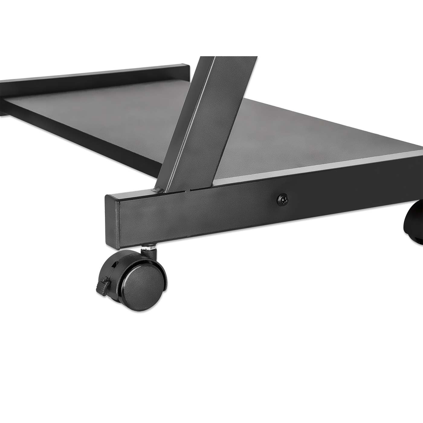Escritorio compacto para computadora negro, con bandeja deslizable para teclado Image 10