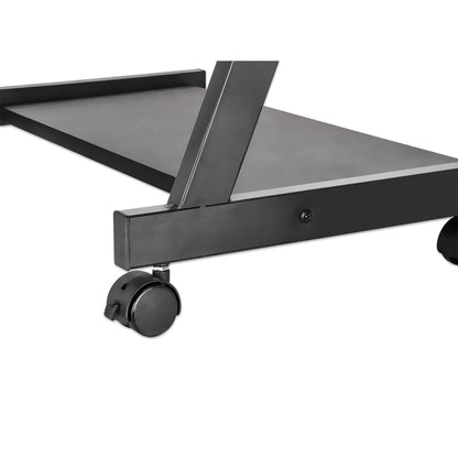 Escritorio compacto para computadora negro, con bandeja deslizable para teclado Image 10