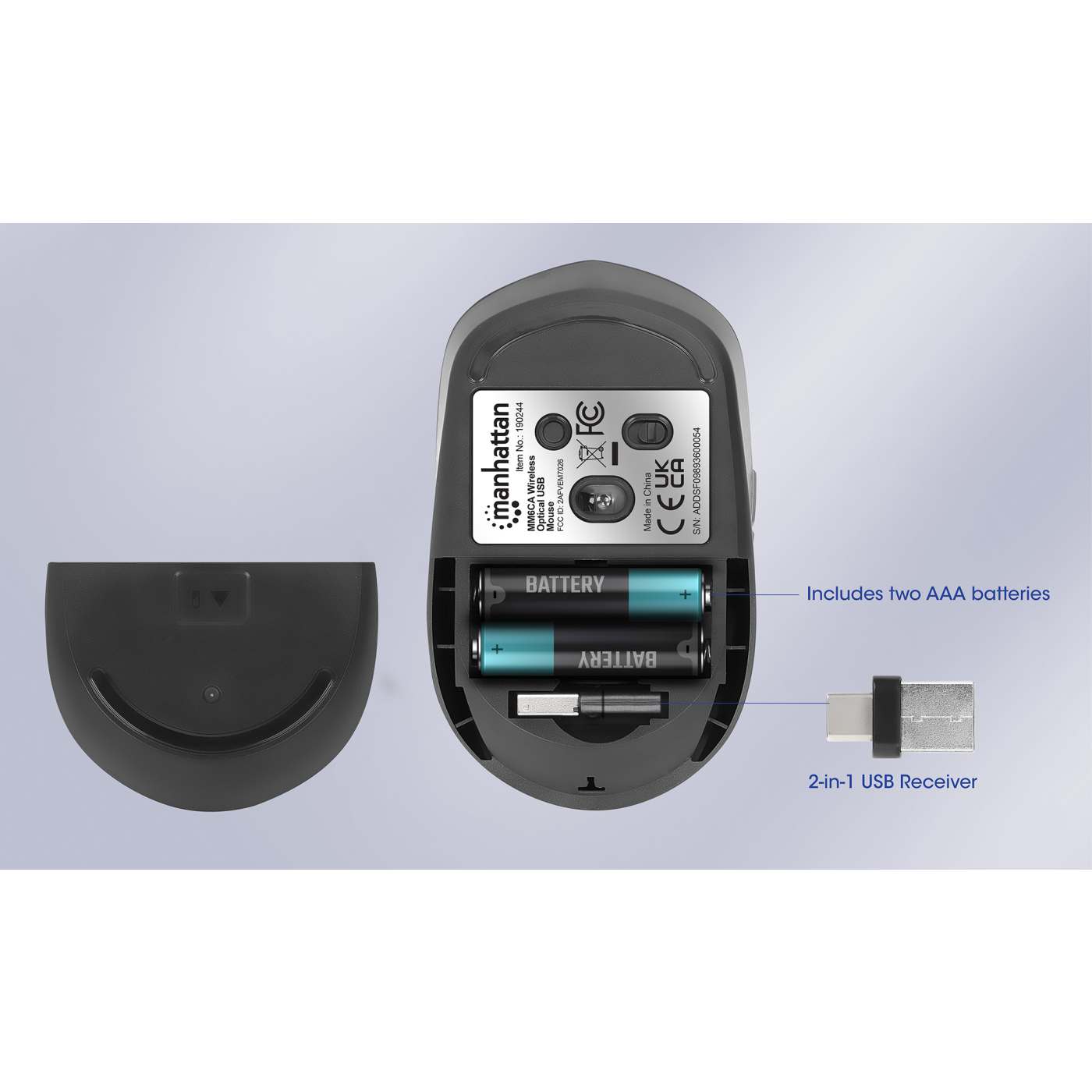 Mouse USB óptico inalámbrico compacto Image 8