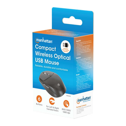 Mouse USB óptico inalámbrico compacto Packaging Image 2