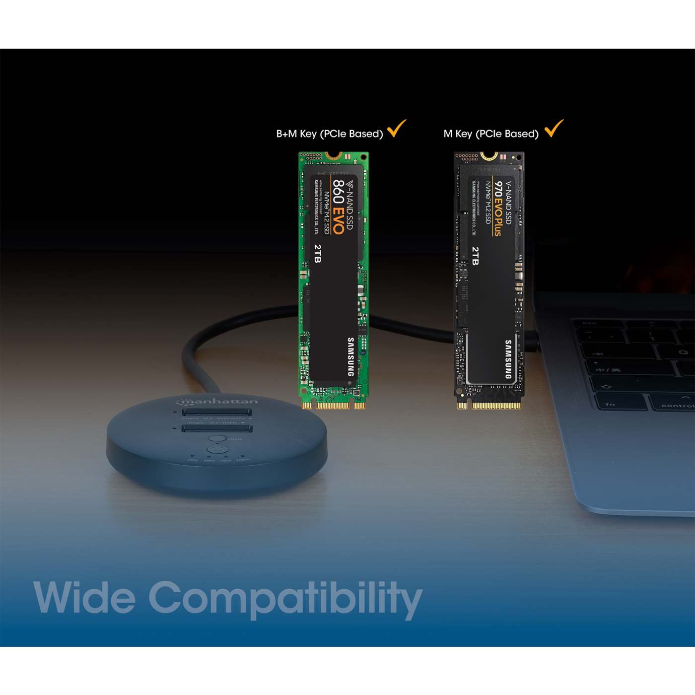 Estación de acoplamiento y clonación de SSD M.2 NVMe Image 8